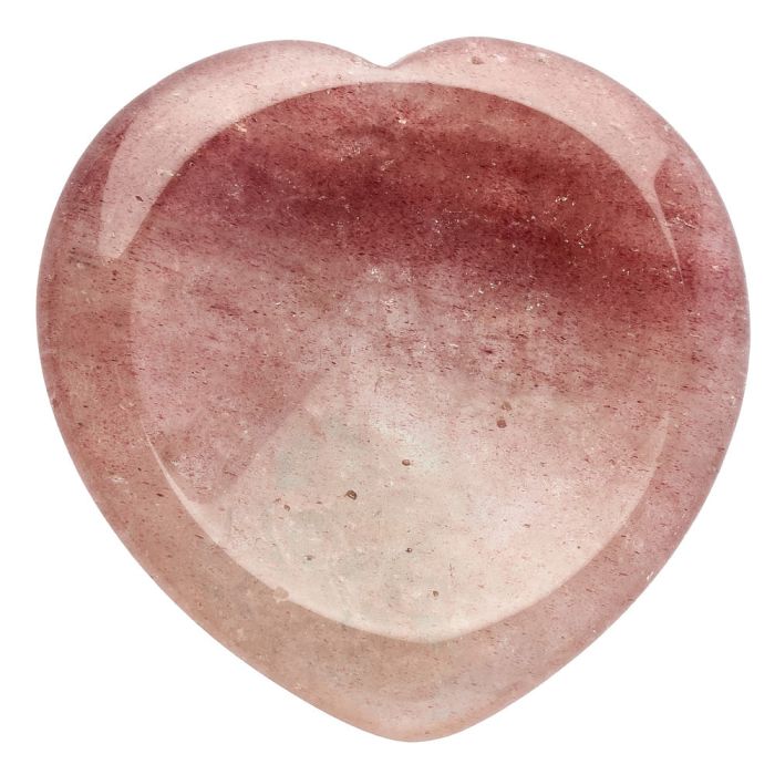 Strawberry Quartz Heart Worry Stone (1pc)