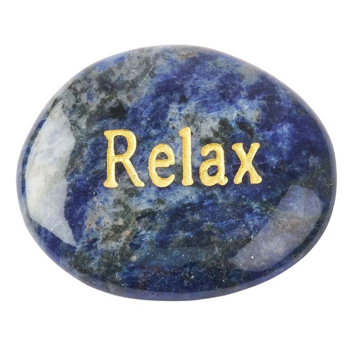 Sodalite Smoothstone with RELAX etching (1pc)