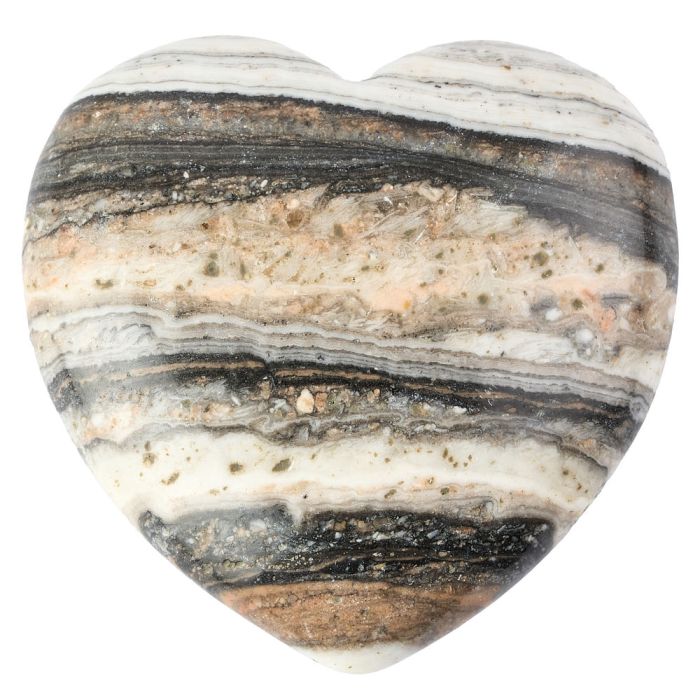 Banded Zebra Jasper Heart approx. 50-60mm (1pc)