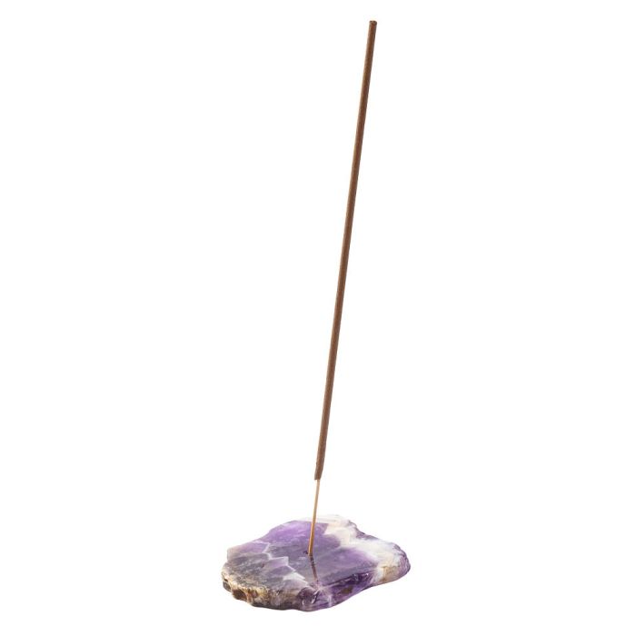 Dream Amethyst Natural Edge Slab Incense Holder (1pc) NFD
