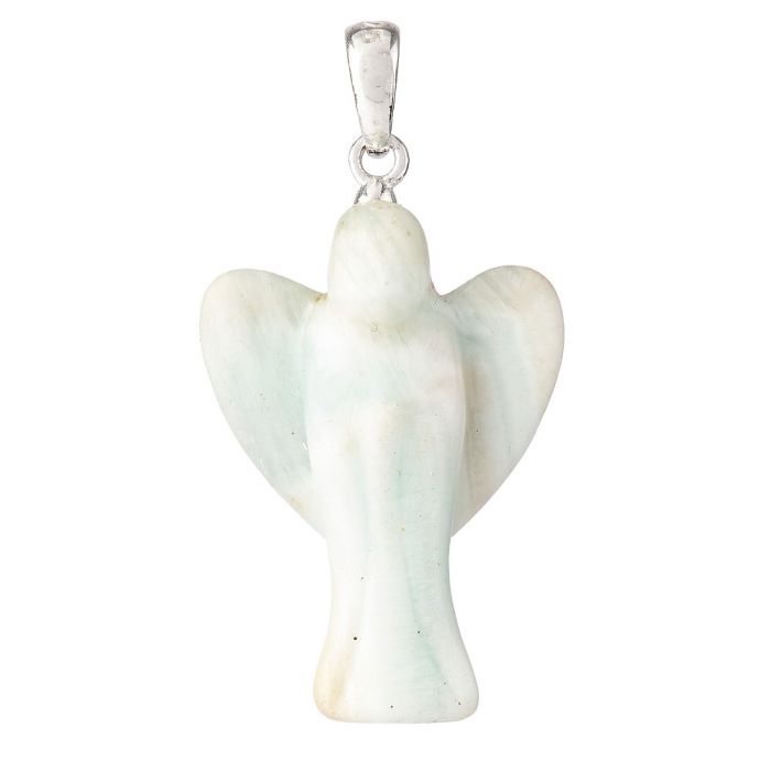 Hemimorphite Angel Pendant, Sterling Silver 1" (1pc)