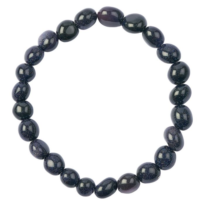 Blue Goldstone Small Tumblestone Bracelet (1pc)