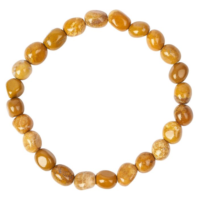 Yellow Banded Agate Tumblestone Bracelet (1pc)