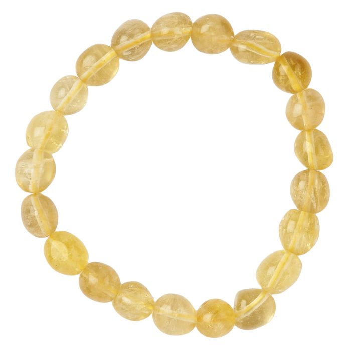 Amber Fluorite Small Tumblestone Bracelet (1pc)