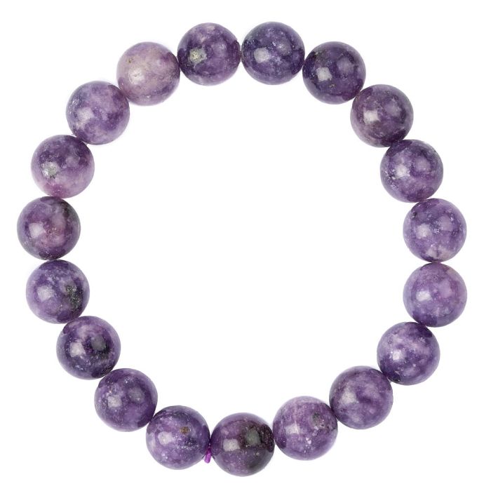 10mm African Lepidolite Bead Bracelet (1pc)