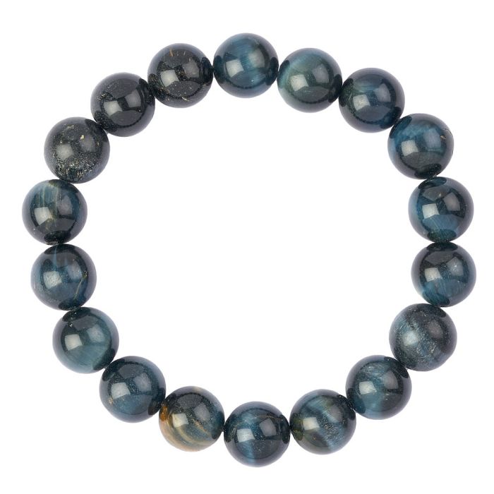 10mm Blue Tiger Eye Bead Bracelet (1pc)