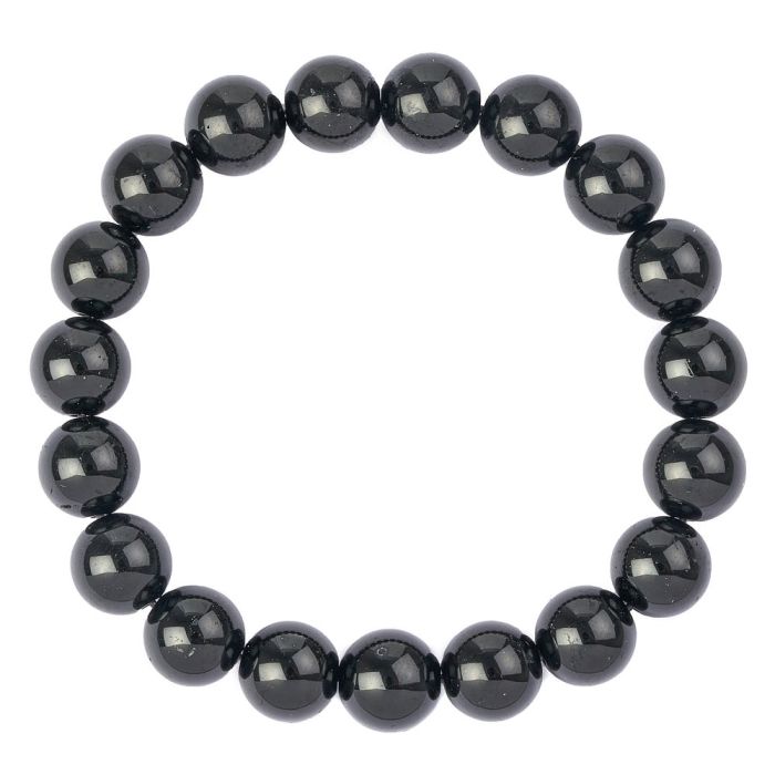 10mm Black Tourmaline Bead Bracelet (1pc)