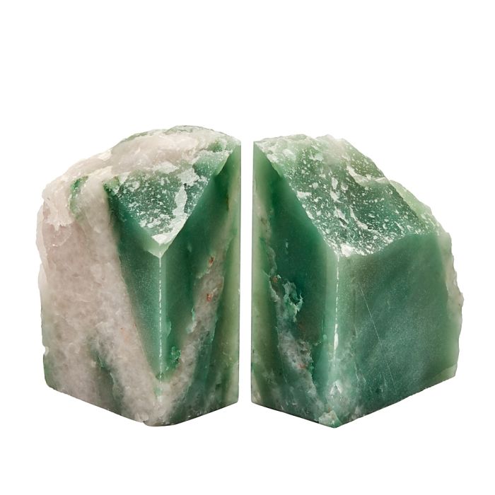 Green Aventurine/Quartz  Bookends (2-3kg) (Pair) NETT