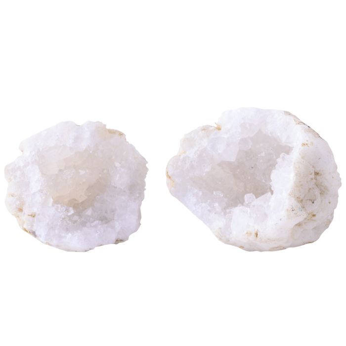 White Quartz Geode 5-7cm Morocco (1 Pair) NETT