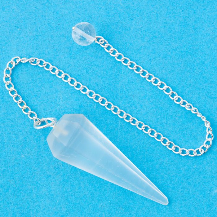 Selenite Pendulum With 6" Chain (1pc) NETT