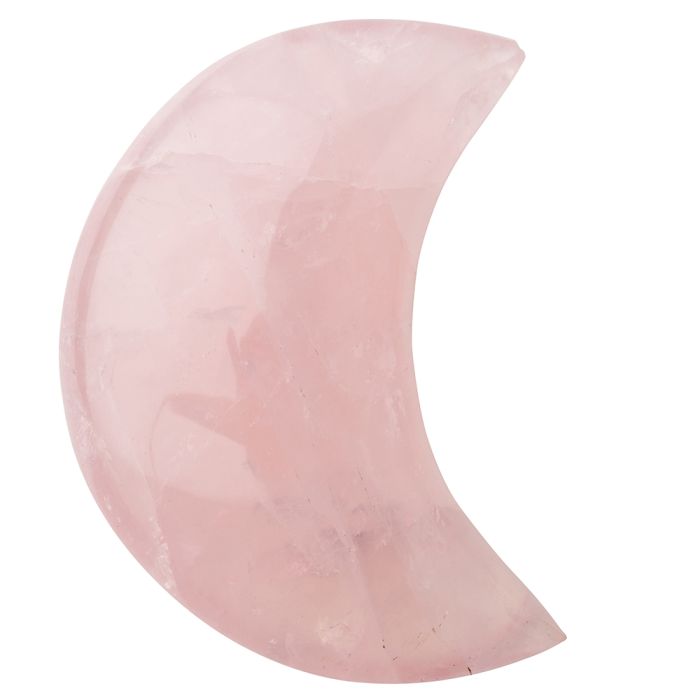 Rose Quartz Half Moon 50mm, Madagascar (1pc) NETT