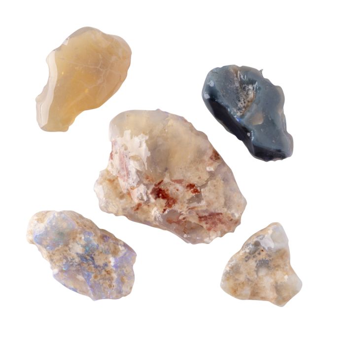 Lightning Ridge C Grade 10-20mm Mixed Potch Honey Opal (5pc) NETT