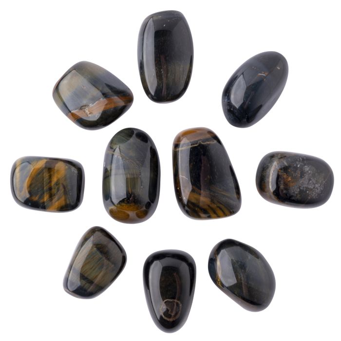 Tiger Eye Gold and Blue Tumblestone Starter Pack Refill (10pc) NETT