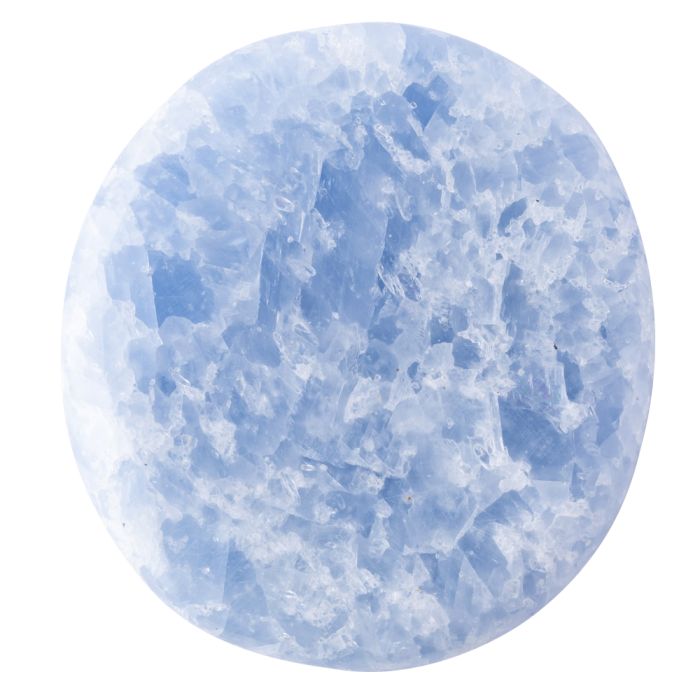 Blue Calcite Smoothstone 50-60mm, Madagascar (1pc) NETT