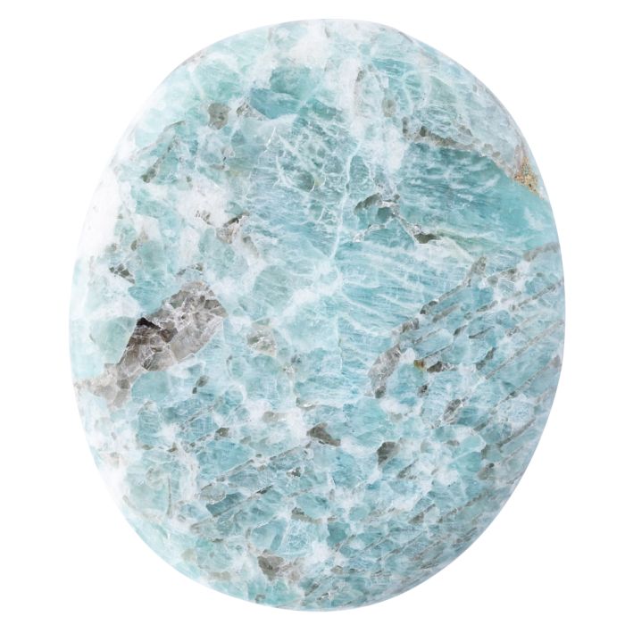 Graphical Amazonite Smoothstone 50-60mm, Madagascar (1pc) NETT