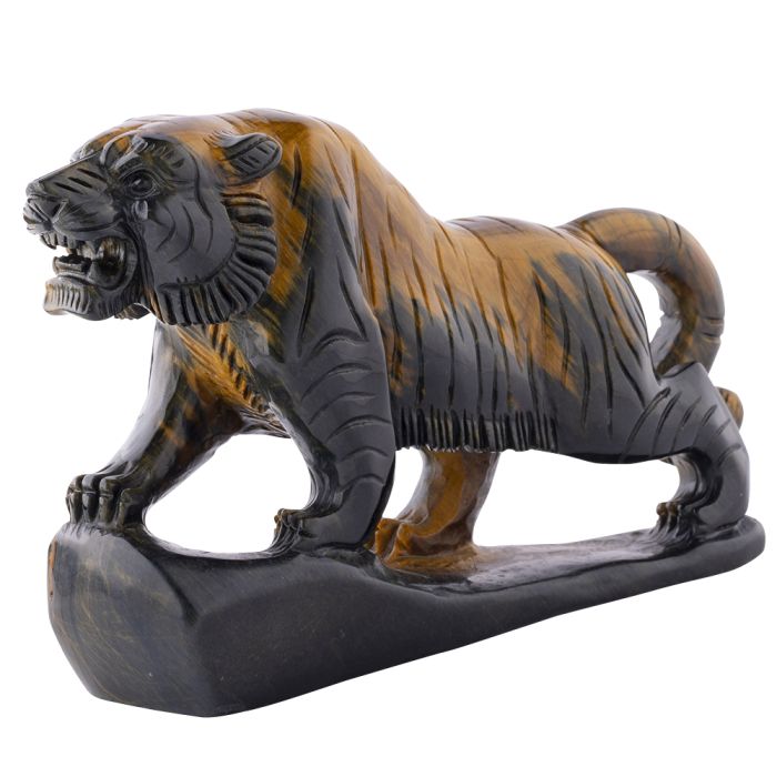 Hawk Eye Tiger Carving w/Base 5.75x1.25x4, China (1pc) NETT