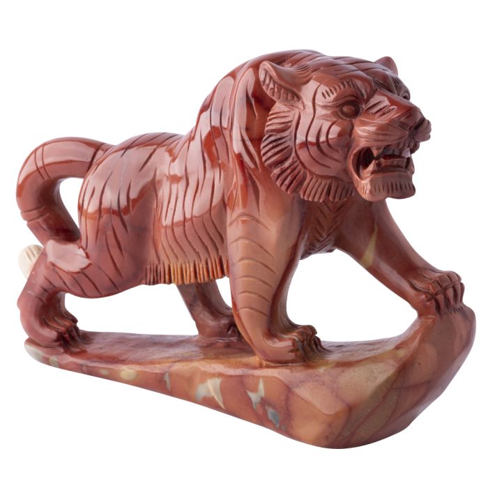 Mookaite Tiger Carving with Base 7x1.5x4.5 (1pc) NETT