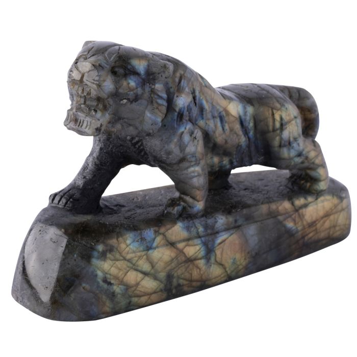 Labradorite Tiger Carving 4.25x2.75x1.25" (1pc) NETT