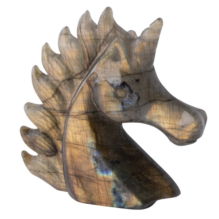 Labradorite Unicorn Carving 3x3.25" (1pc)  NETT