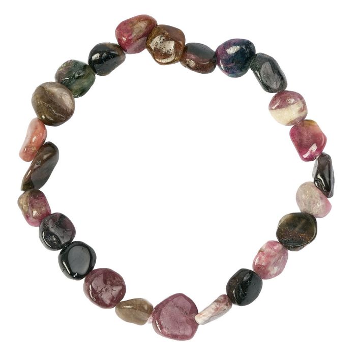 Watermelon Tourmaline Tumblestone Bracelet (1pc)