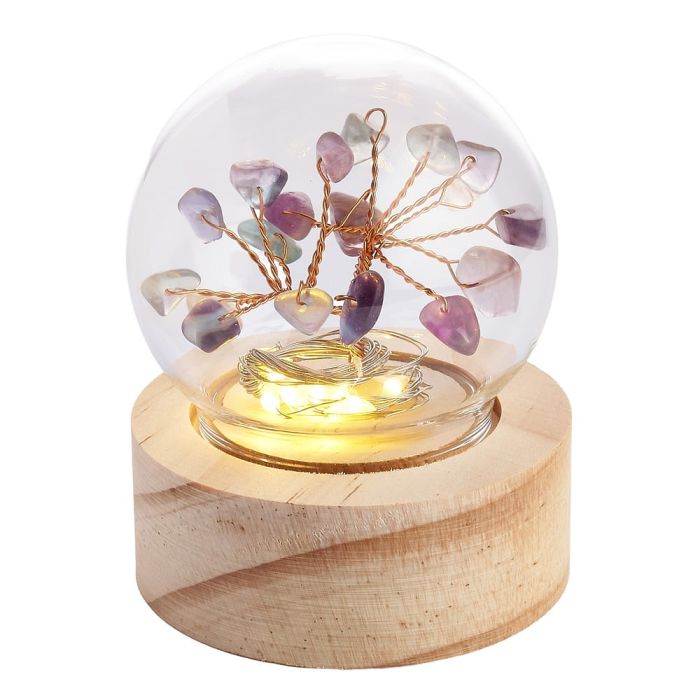 Fluorite Gem Tree Lamp, battery operated (1pc) NFD