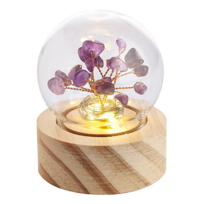 Amethyst Gem Tree Lamp, battery operated (1pc) NFD