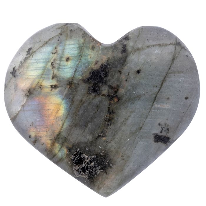 Labradorite A Grade Mini Heart, Madagascar (1pc) NETT