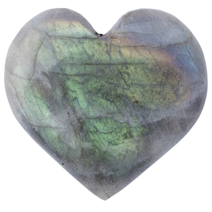 Labradorite A Grade Heart 20-30mm, Madagascar (1pc) NETT