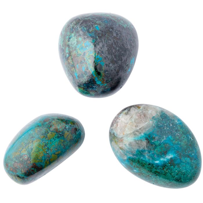 Chrysocolla A Grade Large Tumblestone 30-40mm Peru (100g) NFD
