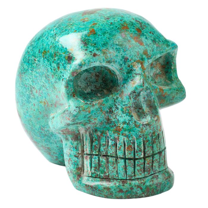 Chrysocolla Skull 130mm 2.27KG, Peru (1pc) NETT