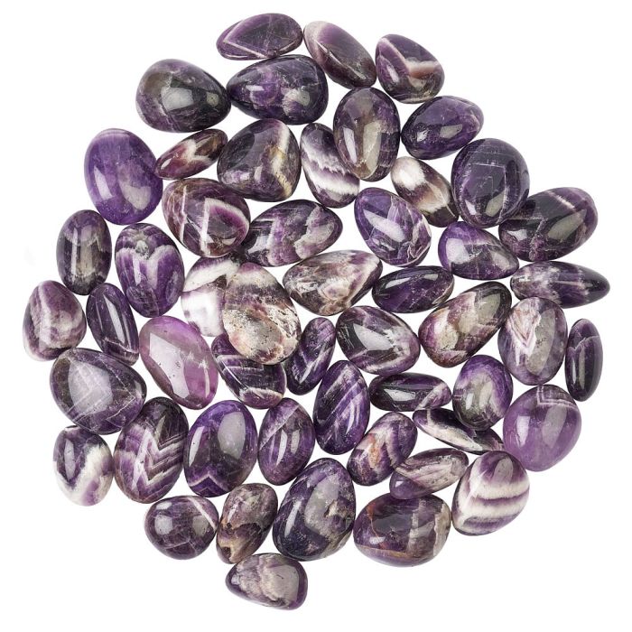Chevron Amethyst Large Tumblestones, 30-40mm, Zambia (1kg) 
