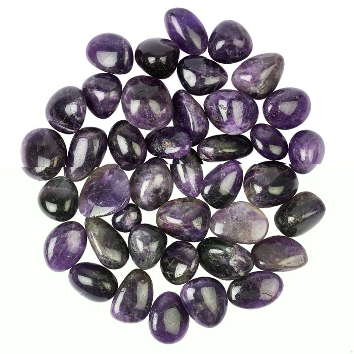 Dark Amethyst Large Tumblestones 30-40mm, Zambia (1kg) 