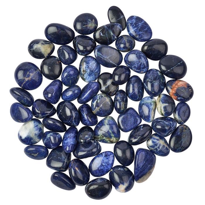 Sodalite Dark Medium Tumblestones, 20-30mm, Namibia (500g) 