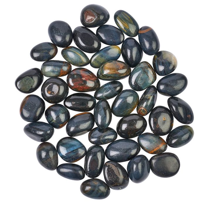 Blue Tiger Eye (Falcon) Small Tumblestones, 10-20mm, South Africa (250g)