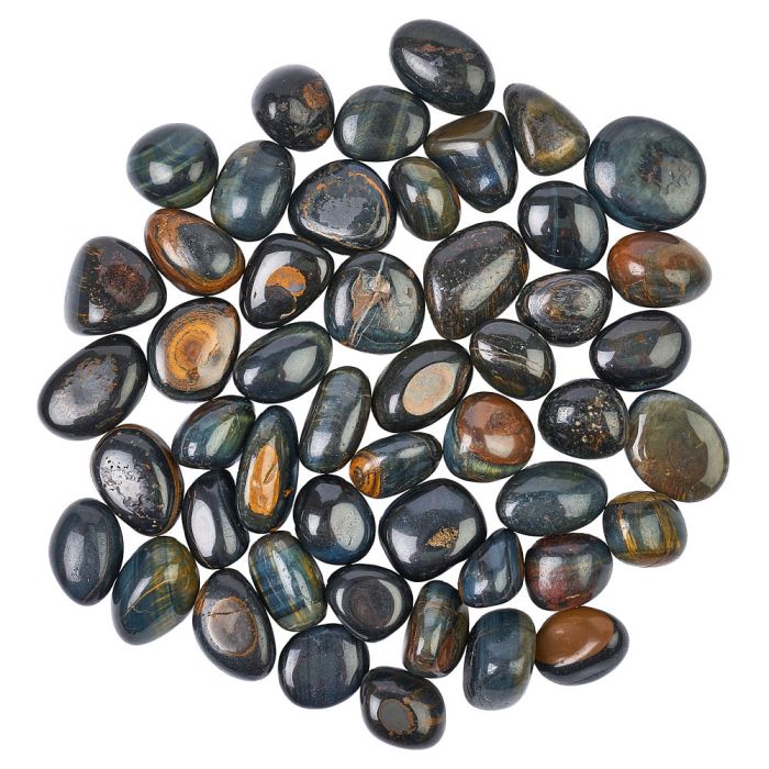 Blue Tiger Eye (Falcon) Medium Tumblestone 20-30mm, South Africa (500g) 