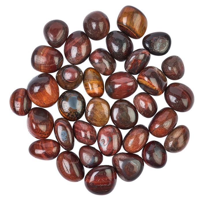 Red Tiger Eye Medium Tumblestones, 20-30mm, South Africa (500g)