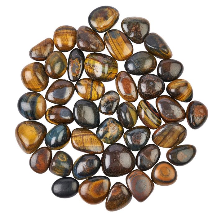 Variegated Tiger Eye Large Tumblestones, 30-40mm, South Africa (1kg)