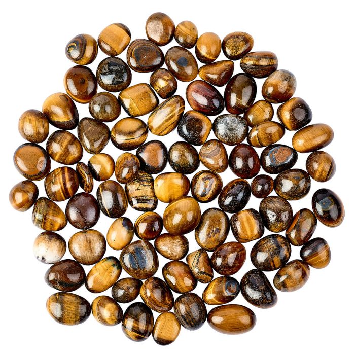 Tiger Eye Gold Small Tumblestones, 5-15mm, South Africa (250g)