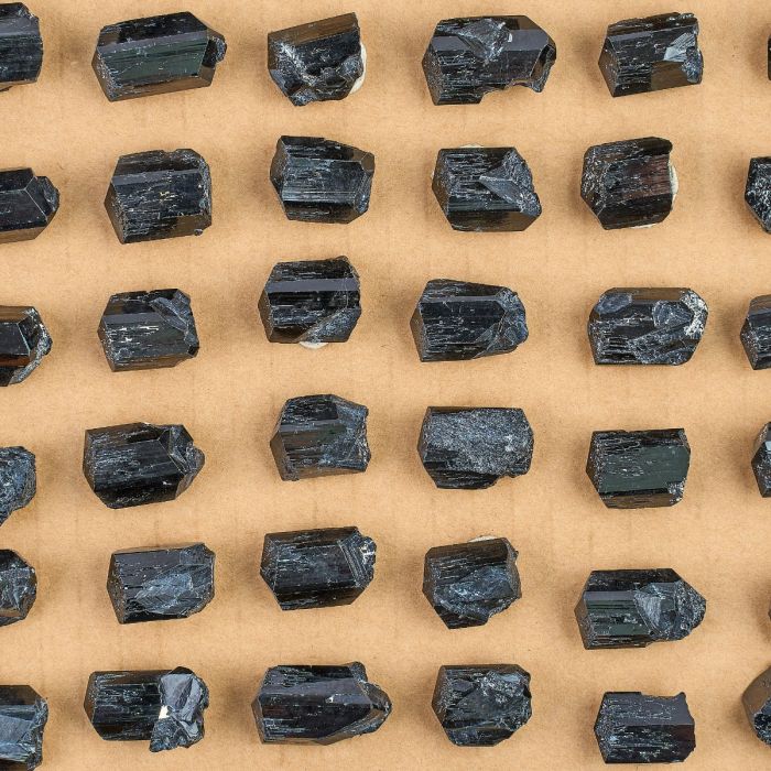 Black Tourmaline/Schorl Singles approx 10-20mm (Flat 25/182 PCS) Erongo Region/Namibia (1pc)