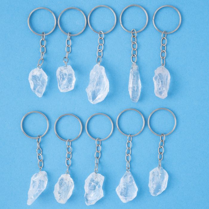 Rough Prasiolite Keyring (10pc) NETT