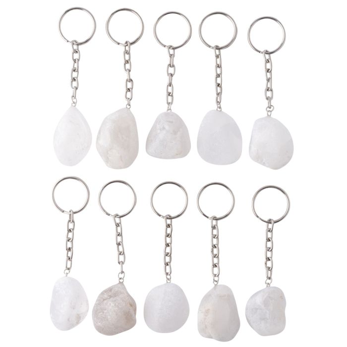 Quartz Ema Egg Keyring, Brazil (10pc) NETT