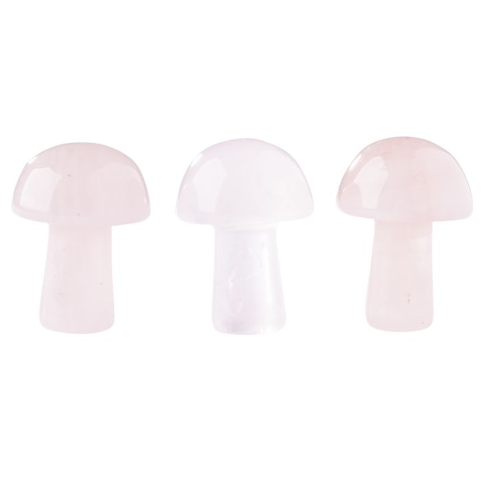 Gemstone Mushroom Rose Quartz (3pcs) NETT