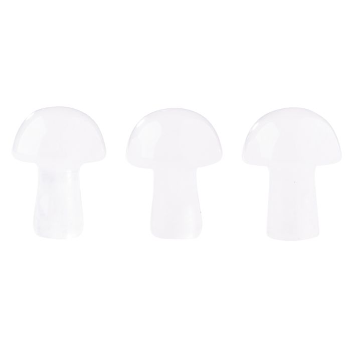 Gemstone Mushroom Rock Crystal (3pcs) NETT