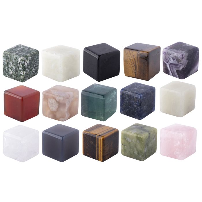 Assorted Gemstone Cubes 20mm (15pcs) NETT