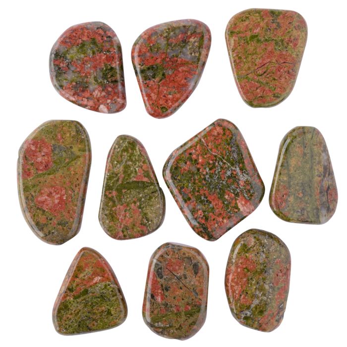 Unakite 35-45mm Smoothstone (10pcs) NETT