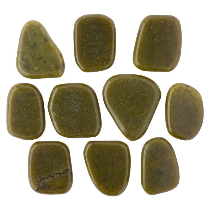 Olive Jade 35-45mm Smoothstone (10pcs) NETT