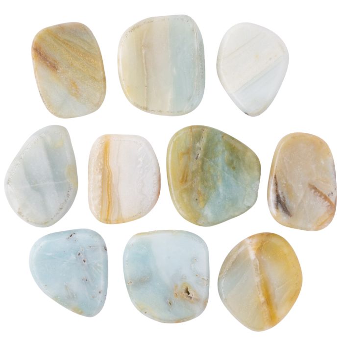 Flower Amazonite 35-45mm Smoothstone (10pcs) NETT