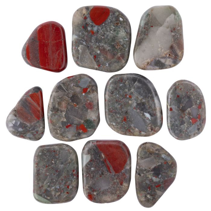 African Bloodstone 35-45mm Smoothstone (10pcs) NETT