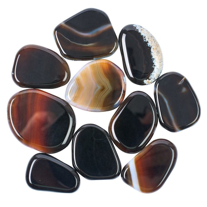Black Onyx 35-45mm Smoothstone (10pcs) 
