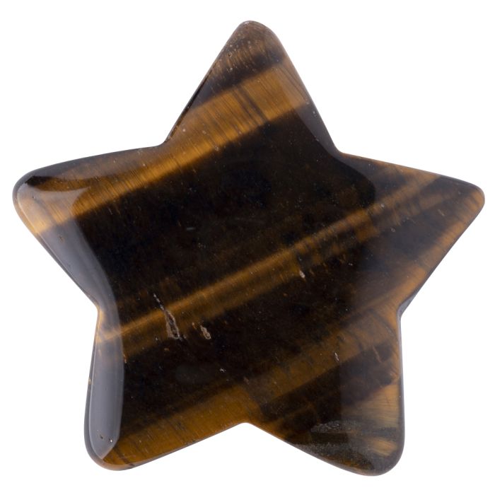 Tiger Eye 40mm Drilled Star (1pc) NETT